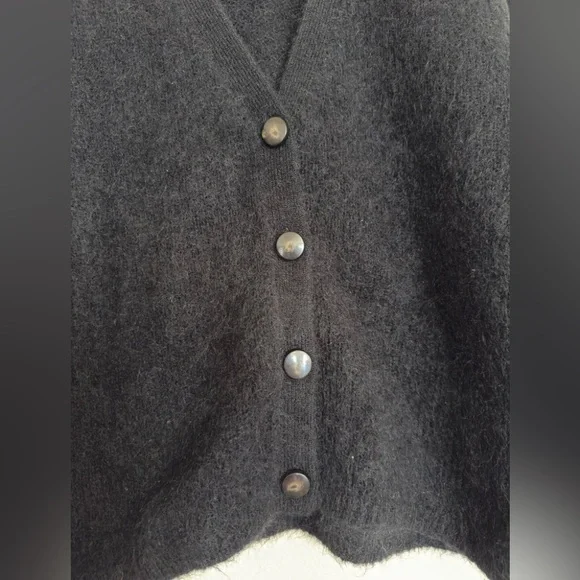 Sezane Mia Cardigan - Black - Kid mohair - Picture 5 of 11